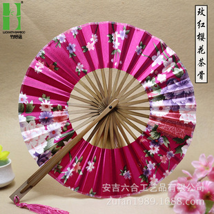 绢布竹质伴娘接亲折扇子女中国古风学生和风日式扇竹制品扇子批发详情35