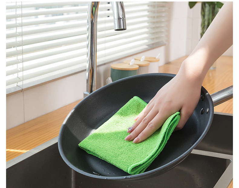 亚马逊厂家直销超细纤维厨房用品清洁多功能洗碗方巾抹布小毛巾详情17