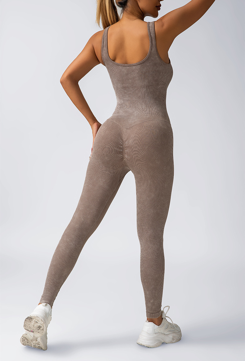 欧美跨境连体瑜伽服吊带美背一体式提臀女螺纹健身运动长裤文胸女详情22