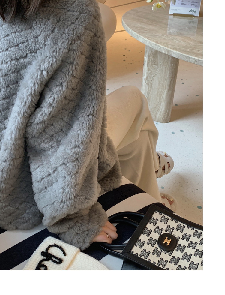 冬季新年羊羔毛皮草短款女网红羊剪绒布加迪全羊毛年轻短外套详情61