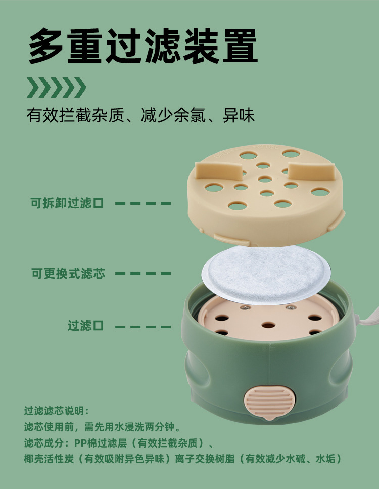 宠物随行杯户外遛狗折叠便携式狗狗饮水杯分段式可放狗粮饮水器详情8