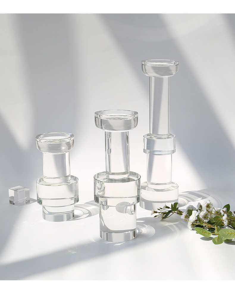 Modern light luxury crystal candlestick ornaments, wedding guide, romantic candlelight dinner utensils for Western restaurants, wholesale of candlesticks pic 28