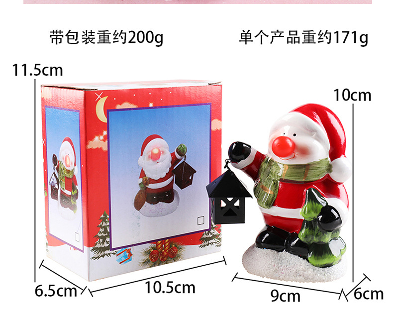 跨境新款圣诞节装饰品老人公仔LED发光圣诞小夜灯创意圣诞节礼物详情14