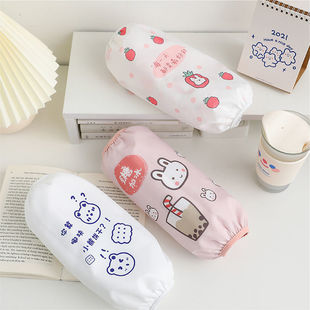 Cute warm hand sleeves for women, long work anti-dirt sleeves, student sleeves, winter two-in-one plush gloves sleeves pic 8