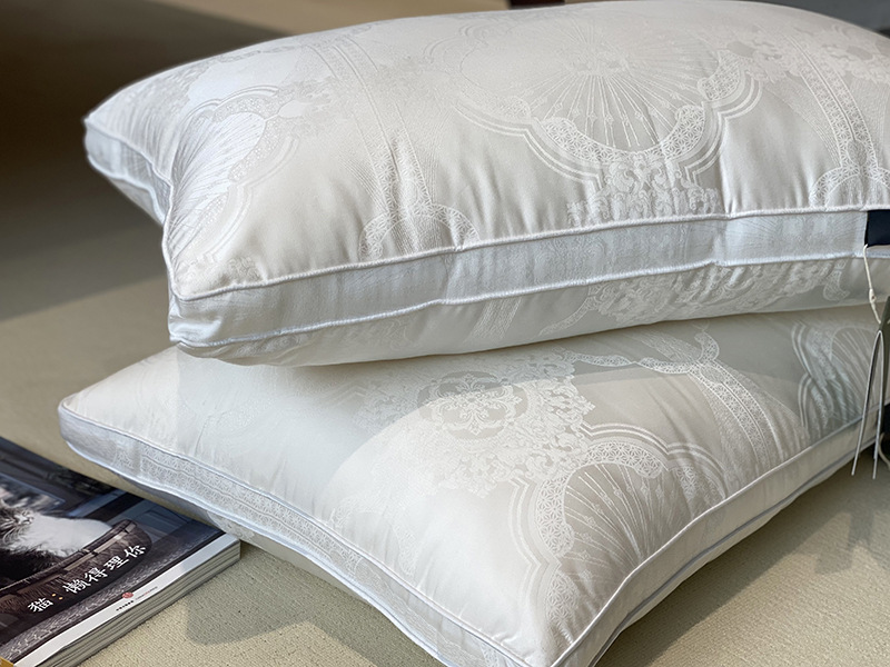 A light luxury 60-count jacquard all-cotton soybean fiber pillow core, a five-star hotel pure cotton pillow pic 9