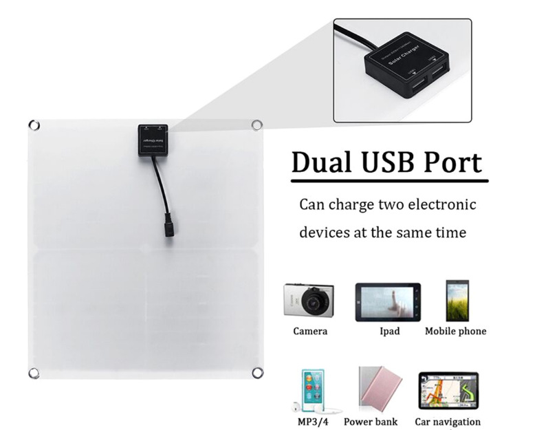 20W battery solar charger 18V 50W outdoor solar panel ship battery charger assembly pic 8