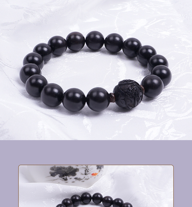 Wealth-attracting PI Xiu bracelet, purple sandalwood bracelet, PI Xiu Bringing Treasures, wooden cultural play, black sandalwood prayer beads manufacturer wholesale bracelet beads, cultural play bracelets pic 12