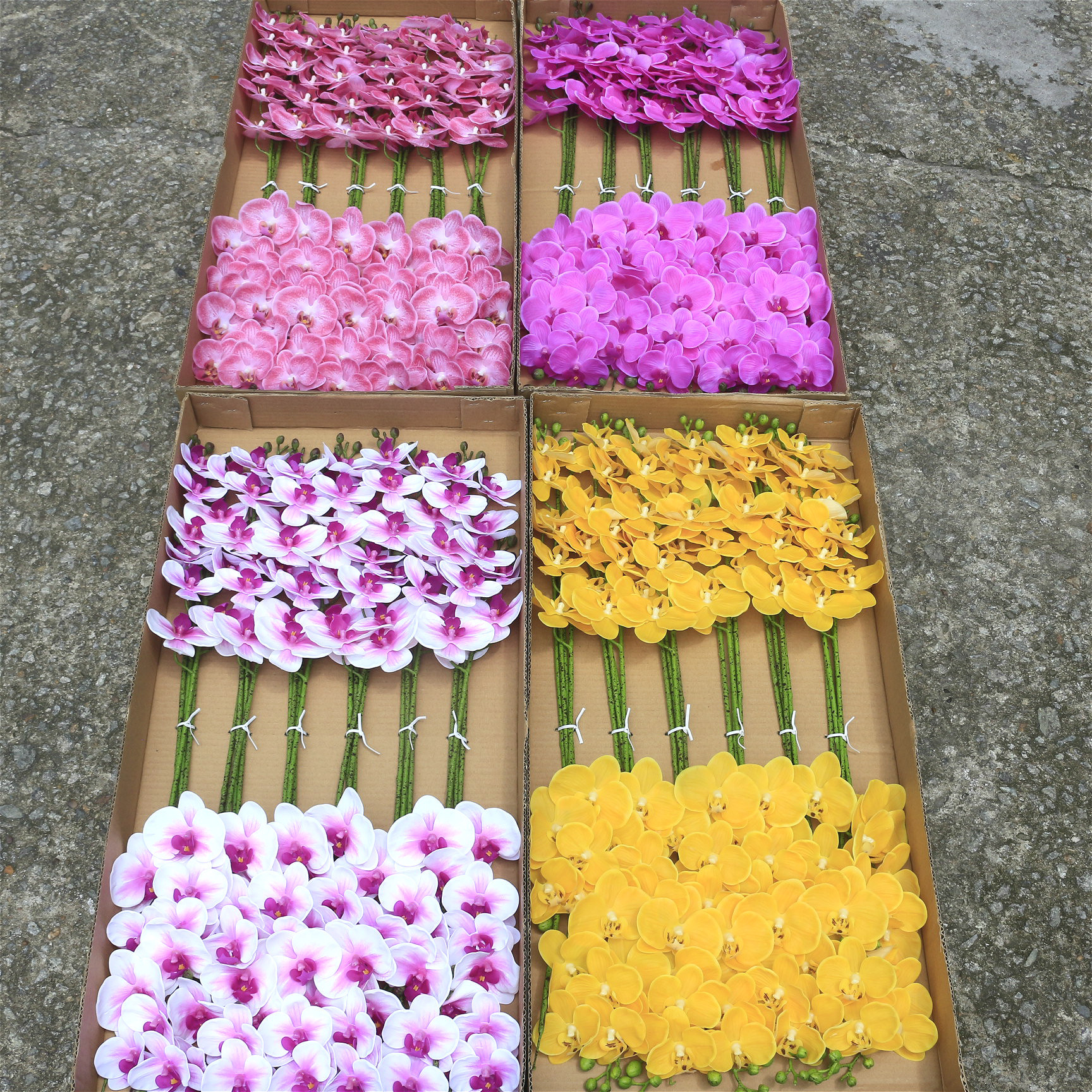 Artificial flowers, artificial lawns, artificial trees, artificial flowers, artificial lawns, artificial trees, artificial phalaenopsis, single 5-head, 7-head, 9-head, 3D phalaenopsis, PU artificial flowers wholesale, home and wedding artificial flowers pic 17