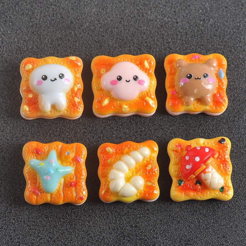 New diy small accessories for food and play refrigerator stickers, versatile resin accessories, fashionable cartoon and cute stickers pic 1