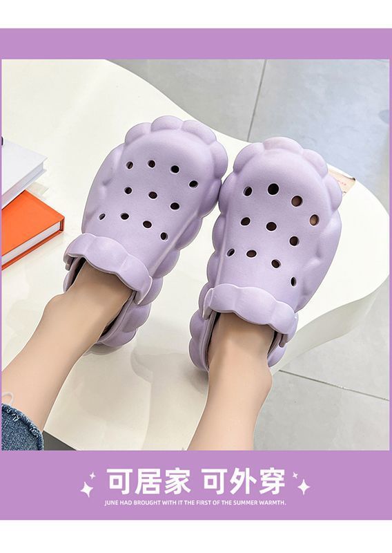 可爱云朵洞洞鞋女夏季外穿2023新款防滑踩屎感厚底包头凉鞋拖鞋女详情4