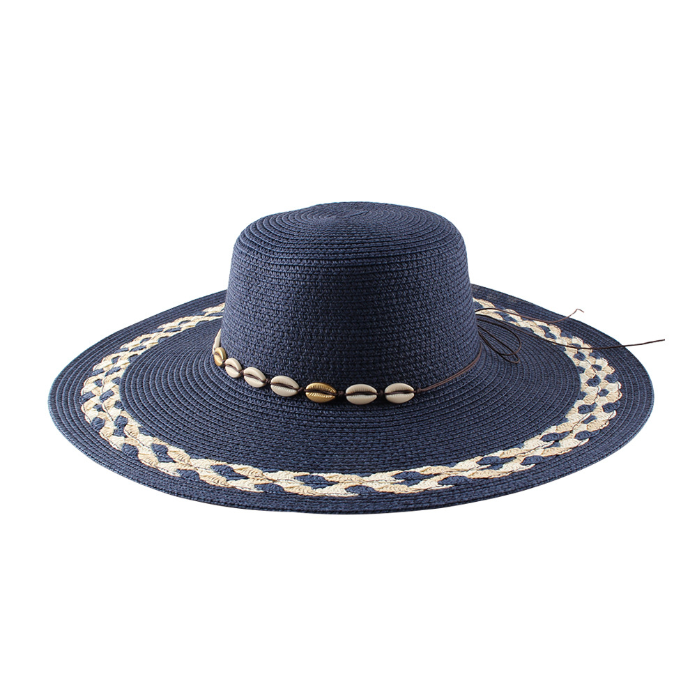 Protector solar Señora Gran longitud trenzada visera sombrero nuevo estilo sombrero de moda mujer versión coreana primavera verano viaje playa sombrero de paja personalizado pic 21