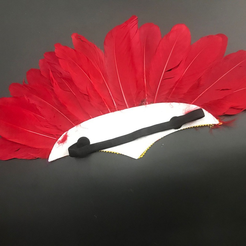 Real photo manufacturer wholesale exotic style real feather headwear, headbands, stage performance dance props, clothing accessories, fans, feather handicrafts pic 9