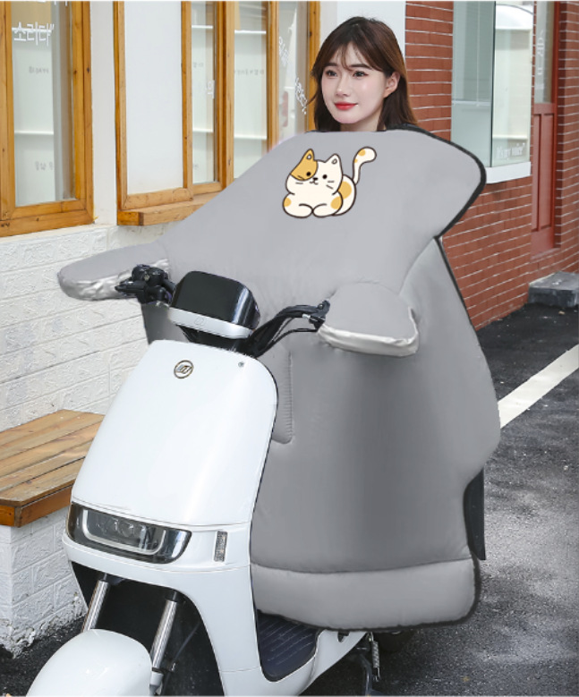 电动车挡风被亲子款冬季加厚防风罩摩托车通用挡风被护腿护肩罩详情5