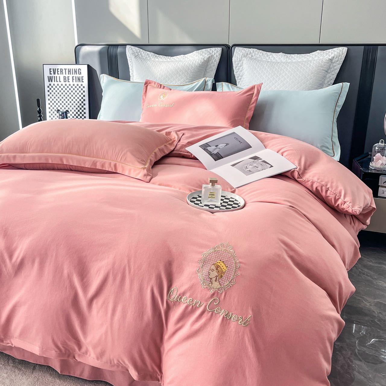 2023 New Madame Curie Embroidered and Brushed Four-Piece Pillowcase Set - Pleasant Autumn Scenery Series 48*74 One pic 11