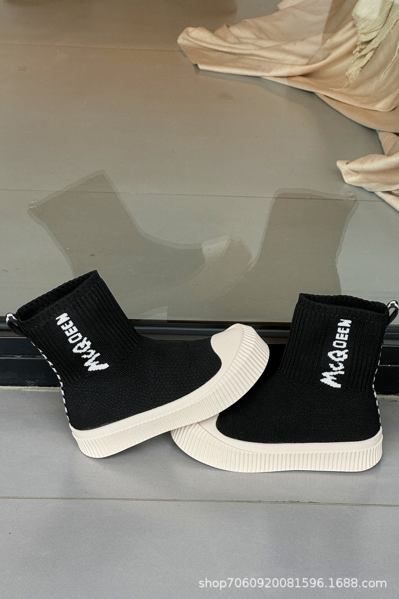 儿童鞋2024秋季新款女童飞织袜子鞋透气马丁靴男童休闲板鞋超轻运详情6