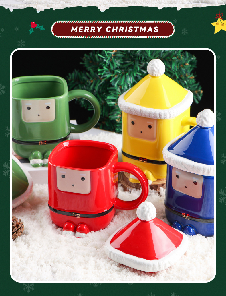 Ceramic Monster Hero ceramic cups, high appearance level, Santa-shaped mugs, advertising water cups, couple coffee cups wholesale pic 2