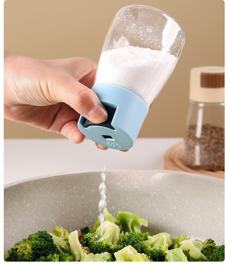 厨房塑料调料瓶按压式控盐瓶调料瓶密封调味罐食盐罐味精调料罐详情17