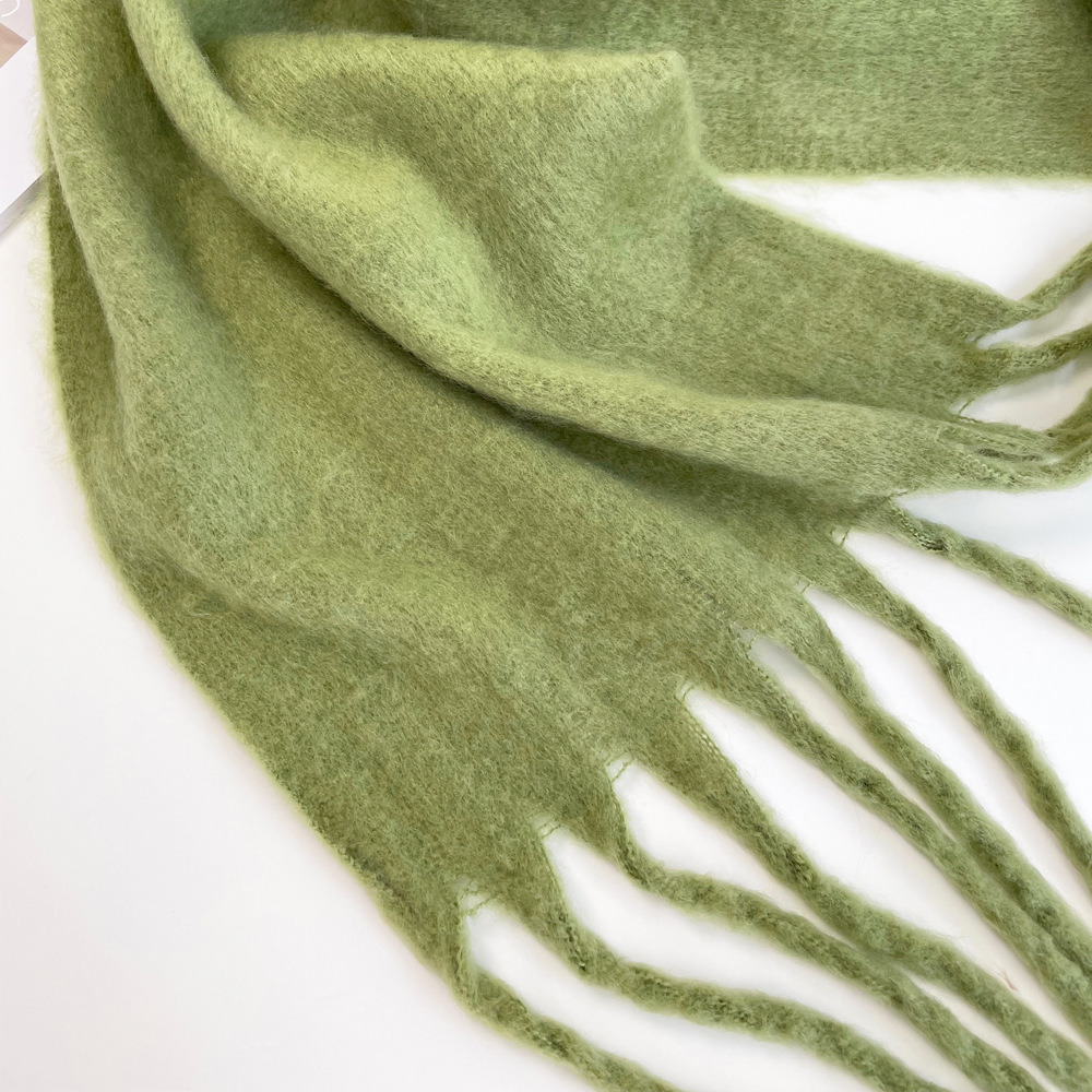 Solid color mohair scarf, sweet potato best-selling warm mid-length scarf, winter shawl, scarf for outerwear, wholesale from Europe and America pic 35