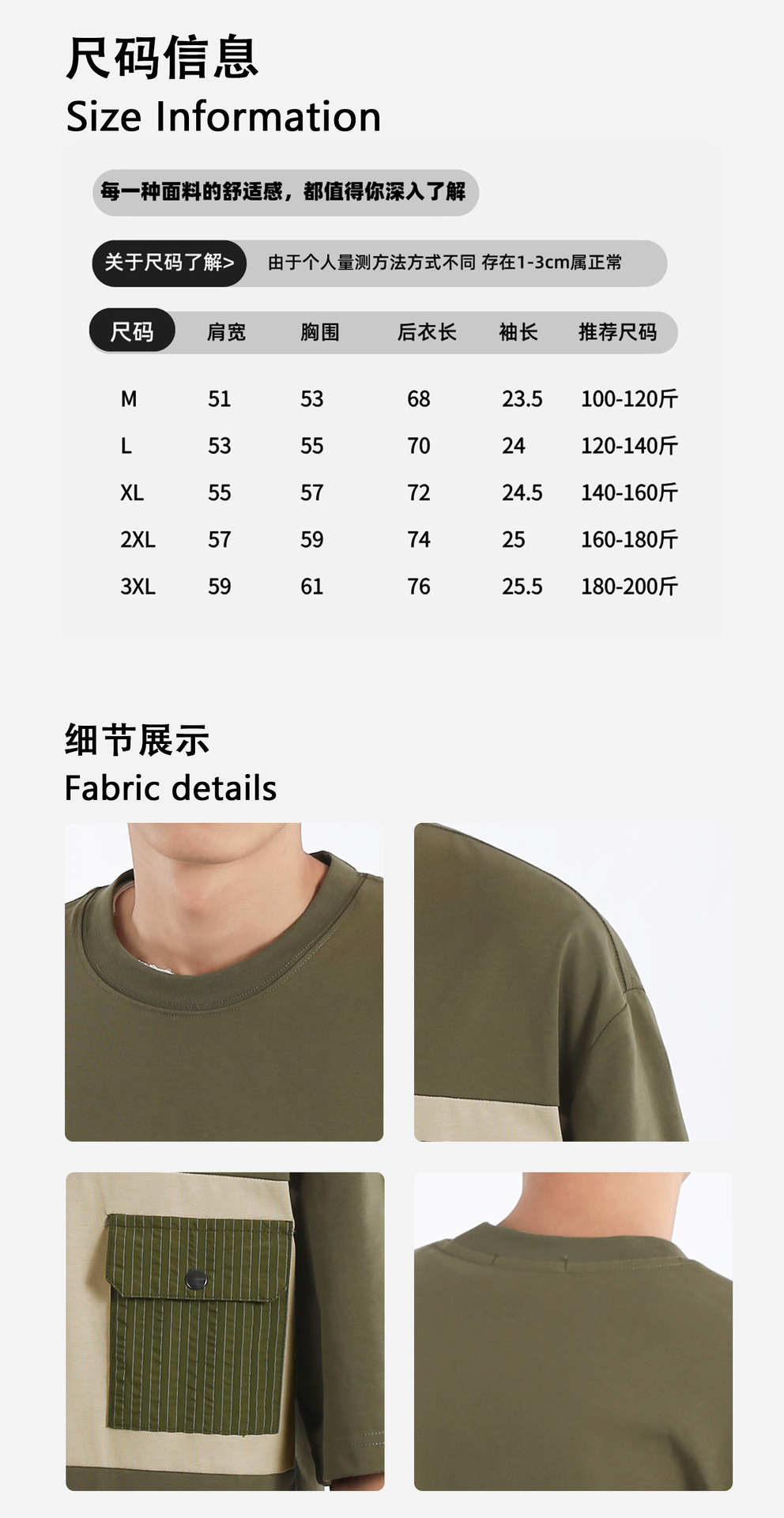 Pocket design, color-blocking short-sleeved T-shirt for men, loose, casual and versatile in summer, round-neck breathable half-sleeve pic 2