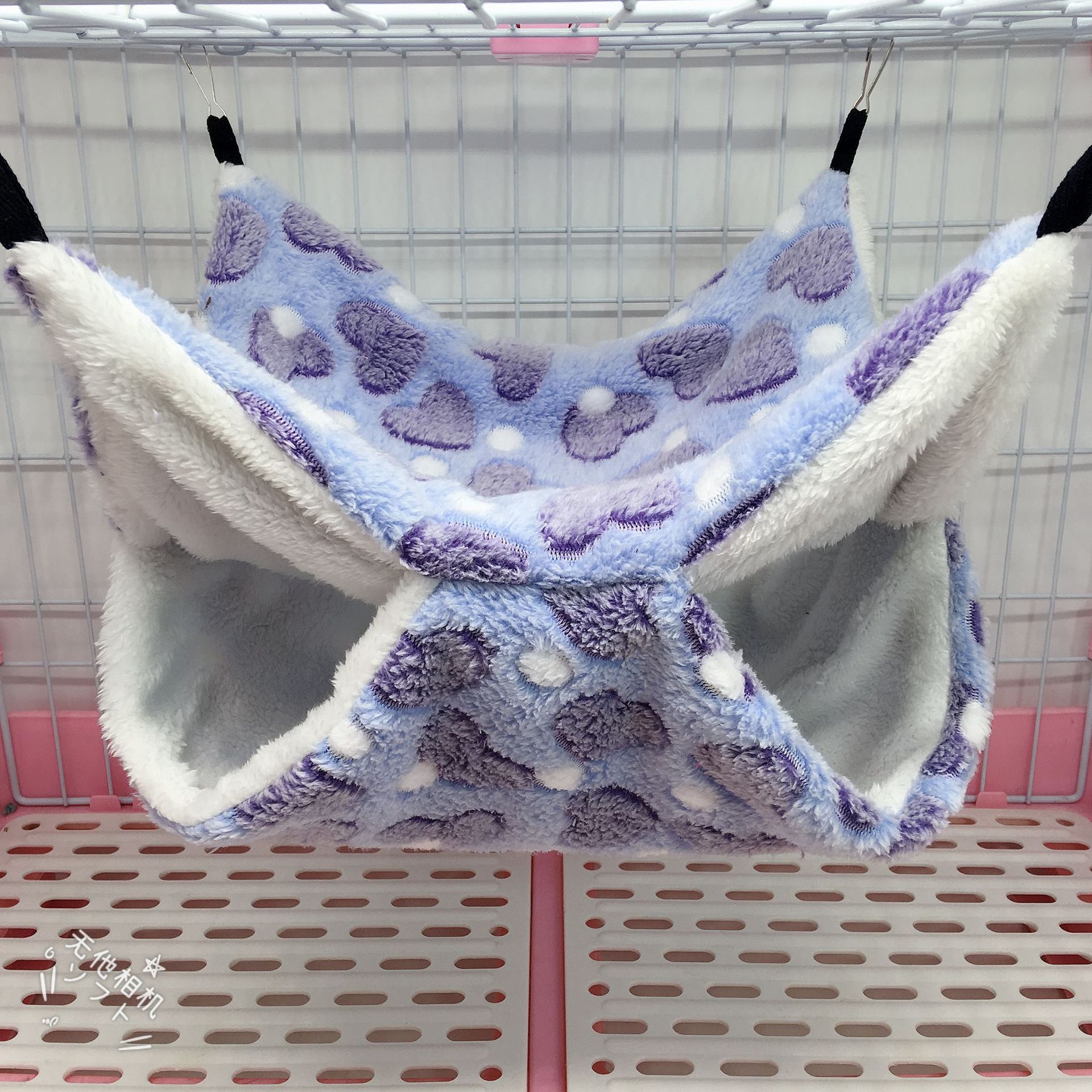 蜜袋鼯保暖双层夹层吊床小宠吊床悬挂式松鼠睡袋宠物用品仓鼠吊床详情32