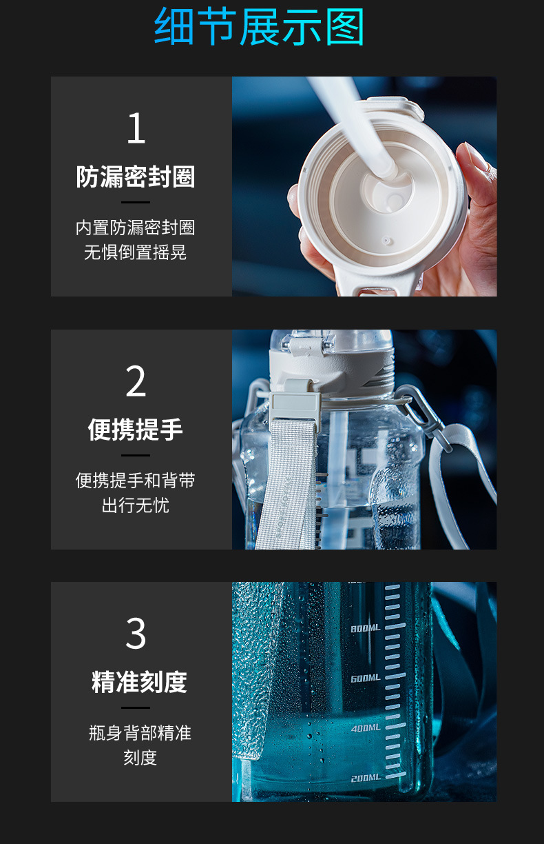 夏季新款大容量水杯男女生户外运动水壶加厚塑料大肚杯耐高温杯子详情10
