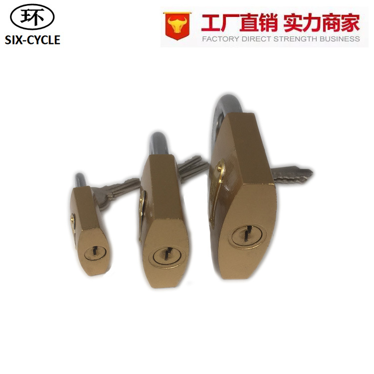 Huan brand manufacturer wholesale imitation copper lock heads, Pujiang padlocks, iron padlocks, lock heads imitation copper padlocks pic 4