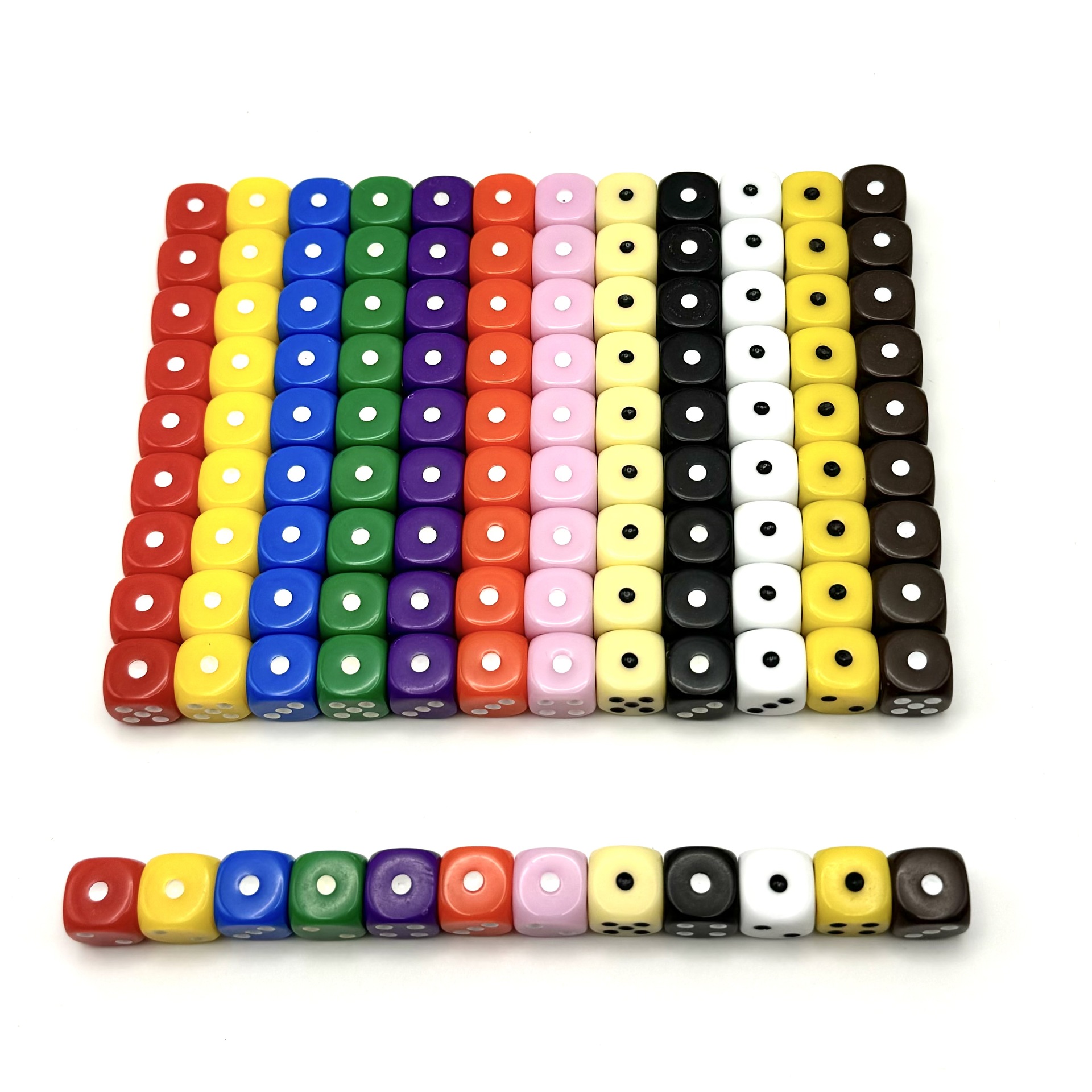 筛子12mm亚克力实色彩色骰子棋牌游戏色子热销筛子详情5