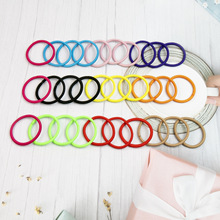 Cross-border solid-color crystal satin hair tie, elegant headwear, simple hair tie, hair accessory, small hair band, large fat intestine hair band pic 11