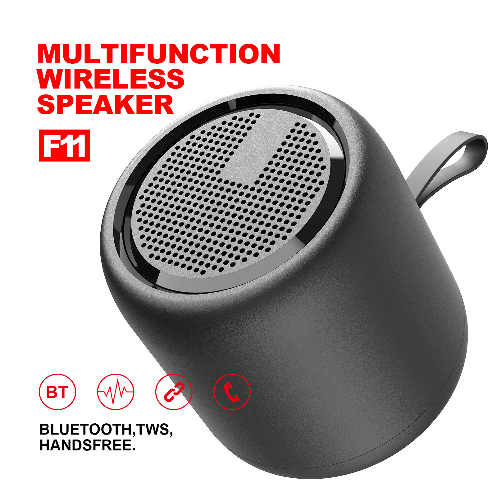 2023 New Model Bluetooth Speaker F11 Mini Wireless TWS couplet subwoofer gift small batch wholesale with marking pic 3