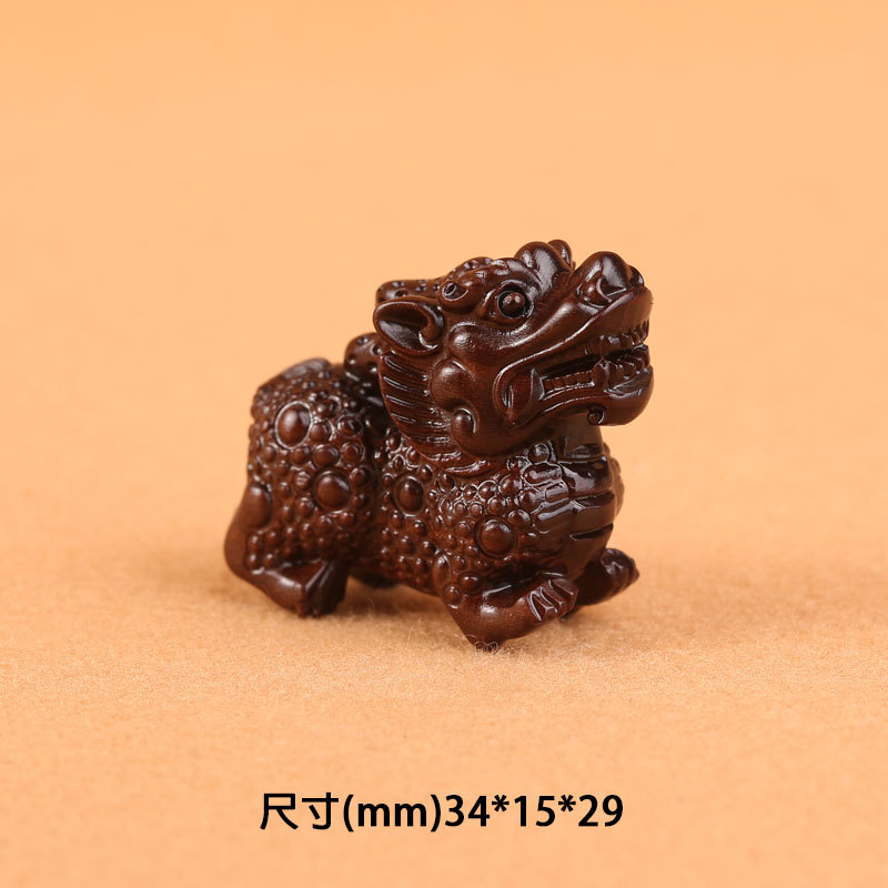 Wholesale of light-struck jujube wood carving ornaments, PI Xiu accessories, Taoist ritual implements ornaments, Qilin accessories, handicrafts and gifts pic 5