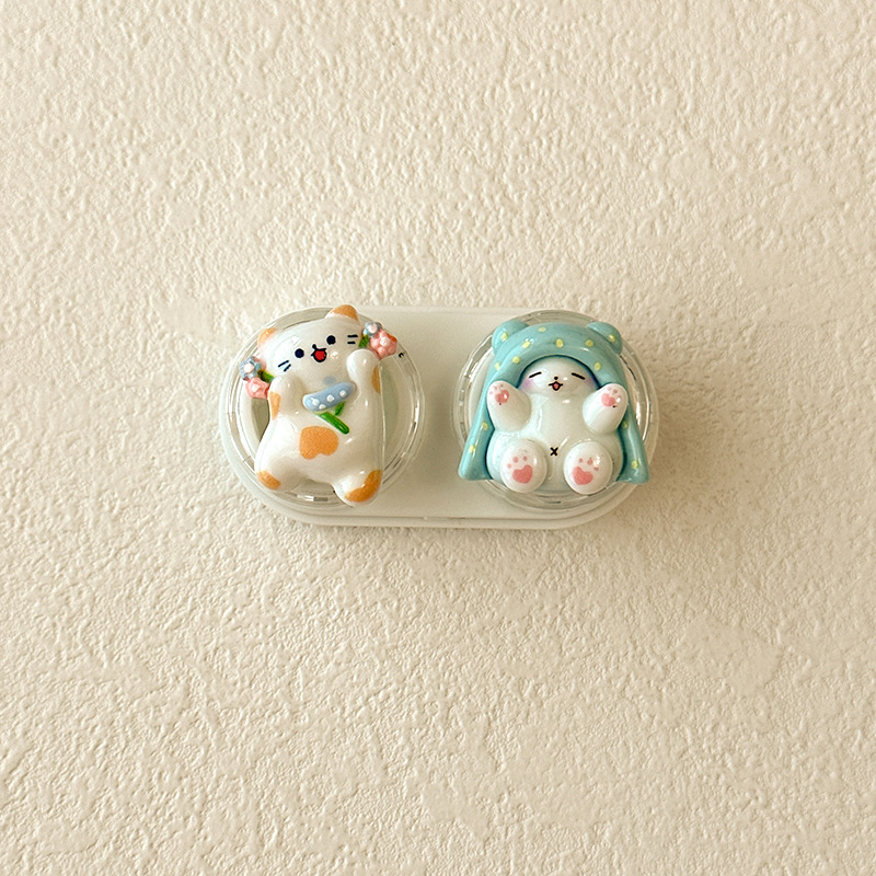 One-piece drawer-type contact lens case, beauty contact lens companion box, cute care box, compact and portable CT35 pic 26