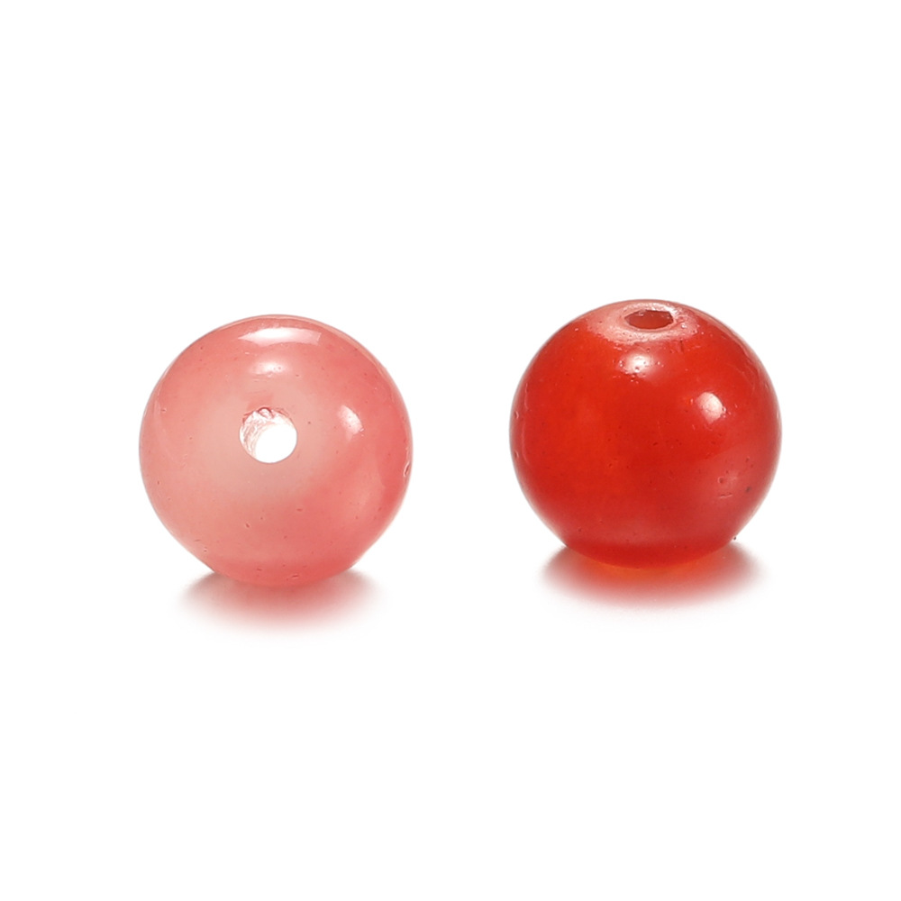 10mm imitation jade glass beads, round beads, loose beads, diy bracelet material accessories, glass beads, imitation agate beads, string beads, matching beads pic 15