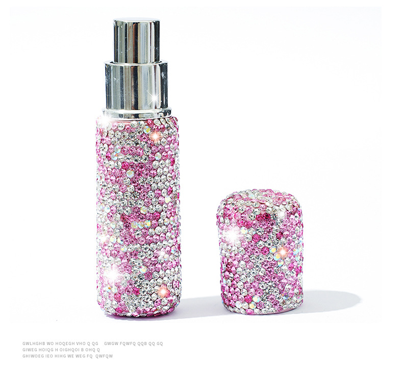 Wholesale of 10ml vacuum-pressed sample bottles for diamond-encrusted perfume, mini spray bottles for makeup and travel pic 11