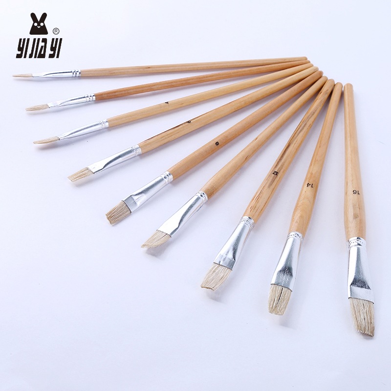 Wholesale of new round head wooden pen handle oil painting watercolor pencil and watercolor pen art teaching brushes from the manufacturer of foreign trade Korean version pic 6