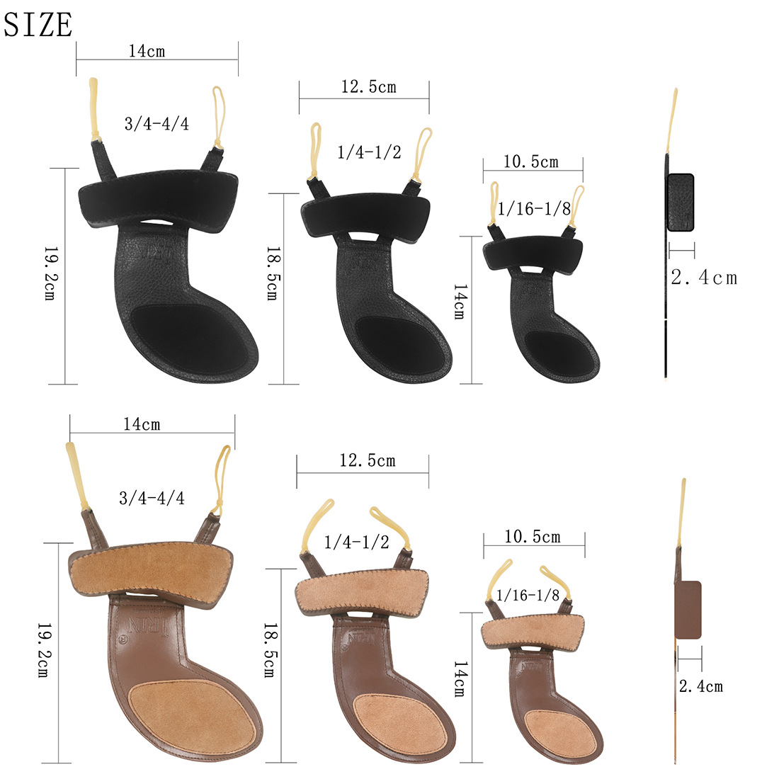 IRIN violin shoulder rest two-in-one sheepskin neck and chin rest pad fabric violin shoulder rest pad 4/4-1/16 pic 2