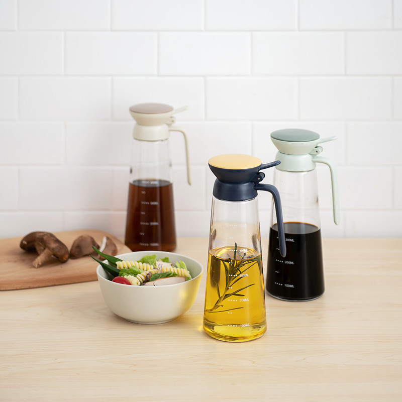 Large-capacity glass leak-proof vinegar pot, seasoning bottle and soy sauce bottle for household kitchen pic 5