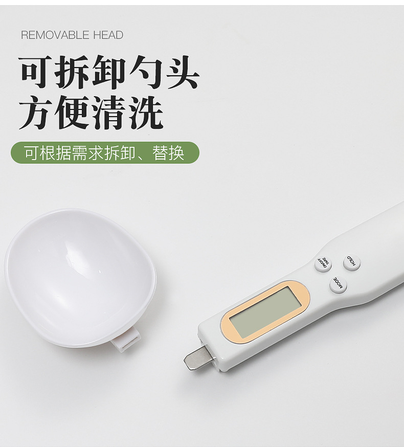 Electronic measuring spoon scale, household small electronic scale, kitchen weighing spoon scale, handheld ingredient electronic scale, food gram scale pic 4