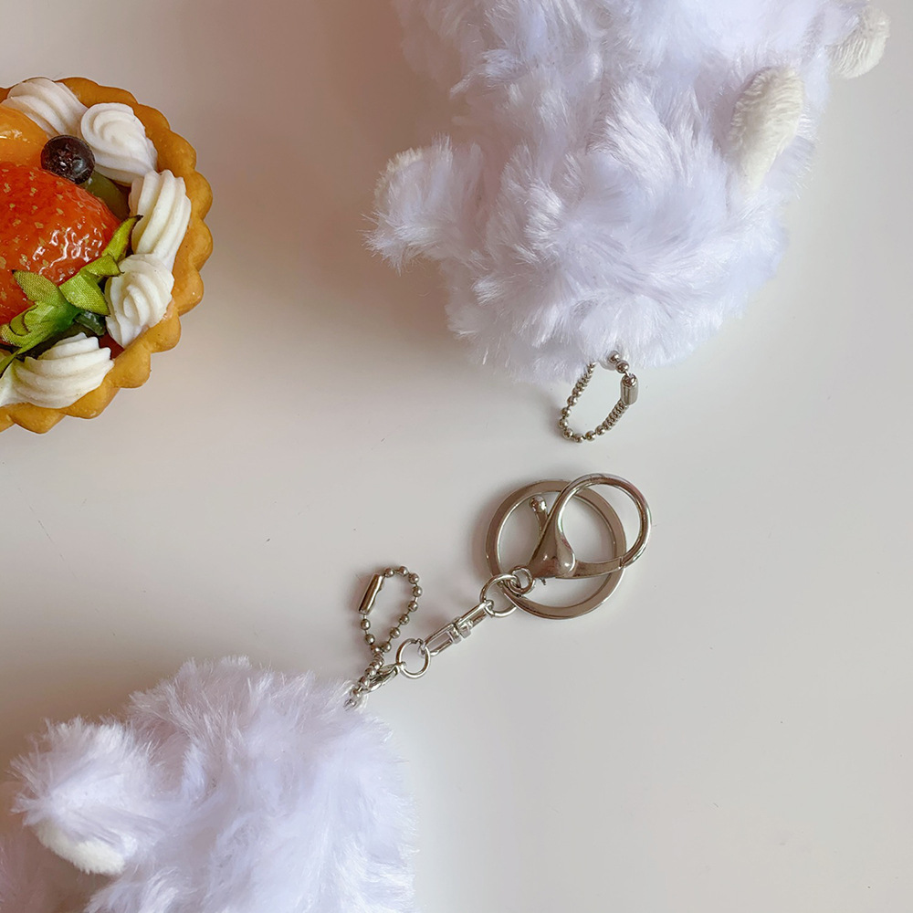 呆萌少女可爱挂件毛绒娃娃小羊公仔玩偶包包挂件软萌配饰钥匙扣女详情48