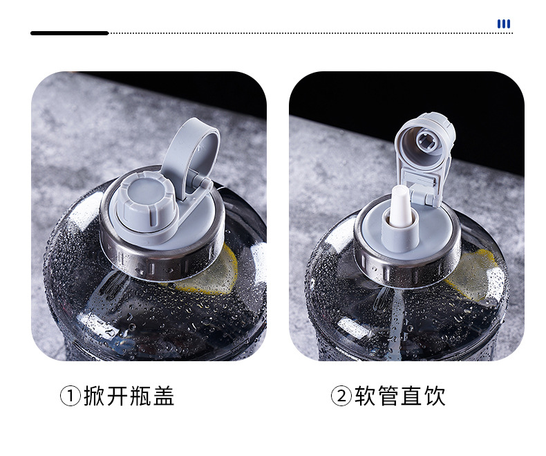 In stock, large-capacity sports water bottles and cups in ton barrels, high-temperature resistant, multi-purpose for boiling and cold water, made of PC material pic 8