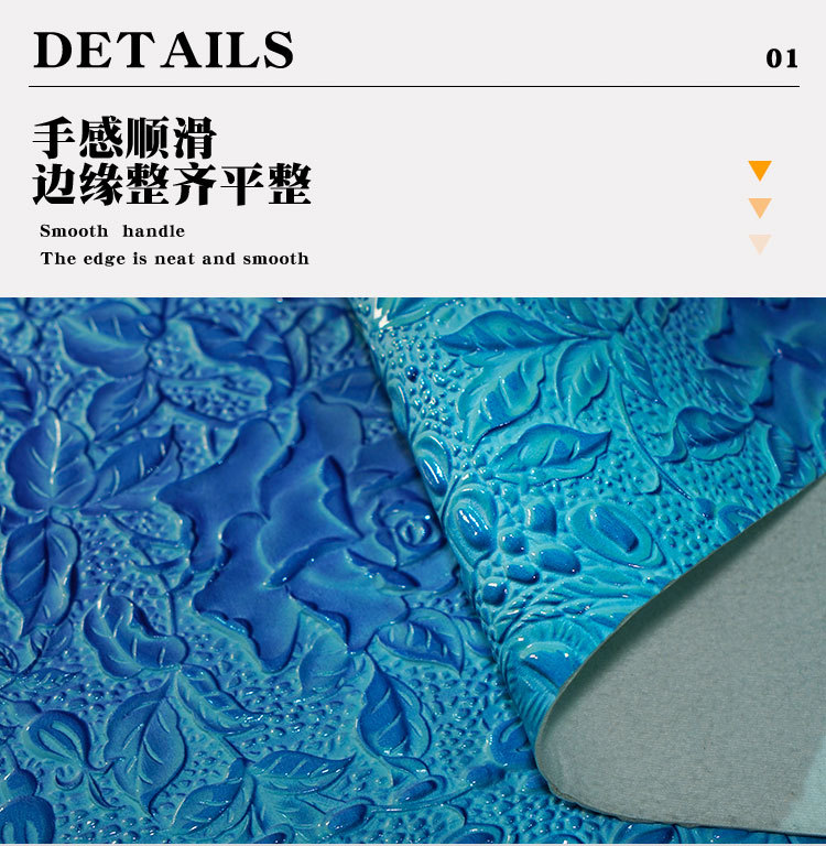 Dream Come true 3D bright lace three-dimensional crocodile pattern PVC leather bags, leather belts, leather decorative fabrics in stock pic 5