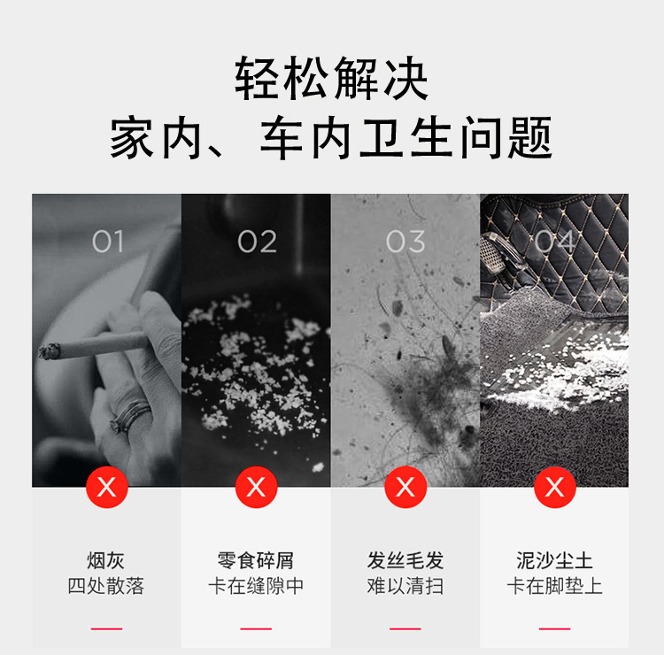 High-power vacuum cleaner, handheld cordless vacuum cleaner, household car vacuum cleaner, dry and wet vacuum cleaner, vibration pic 3