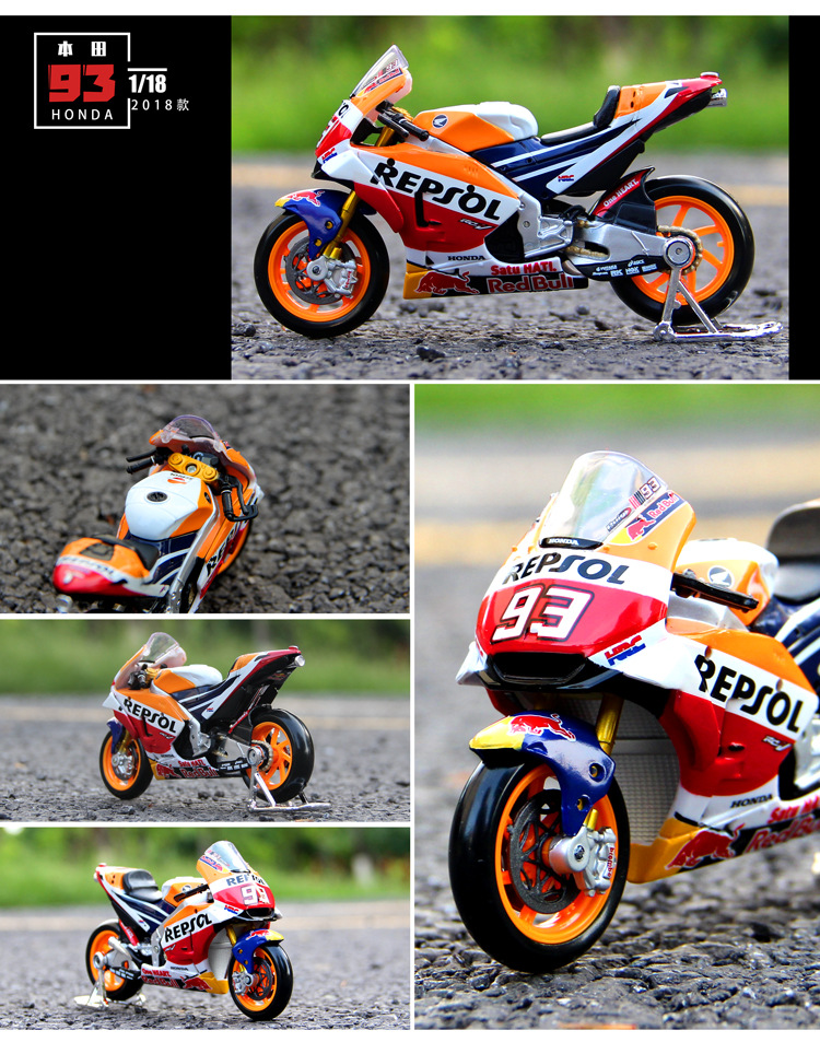 Wholesale Masito 1/18 Yamaha Rossi Honda GP motorcycle racing car Ducati simulation alloy motorcycle model pic 10