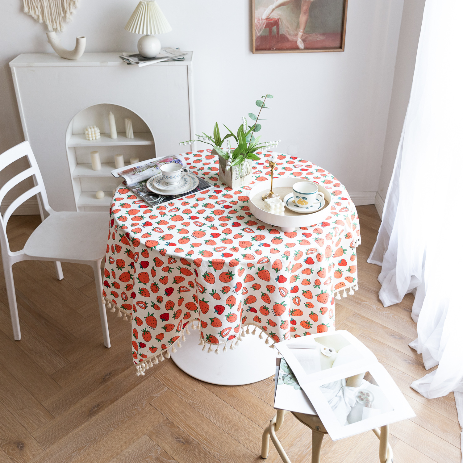 Tablecloths, fresh and simple tablecloths, country-style strawberry table MATS, table covers, Japan, South Korea, Taiwan, Hong Kong, foreign trade pic 23