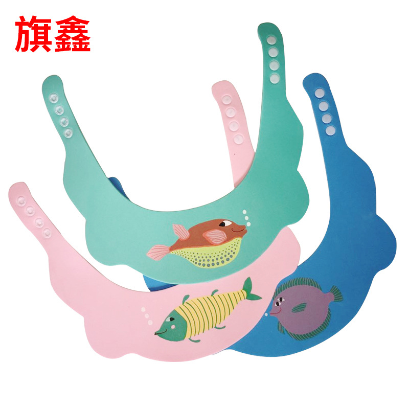 ODM工厂儿童枫叶浴帽婴幼儿洗发帽宝宝洗头帽防水帽洗澡帽可调节 pic 15