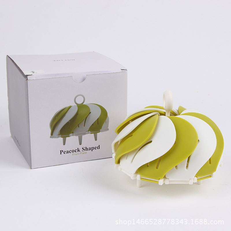 2018 Fashionable and creative stretchable and foldable fruit platter with box, portable plastic fruit platter manufacturer supply pic 5