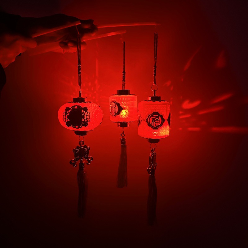 儿童手提灯笼新年led福字喜庆大红色灯笼宝宝手提迷你小灯笼批发详情24