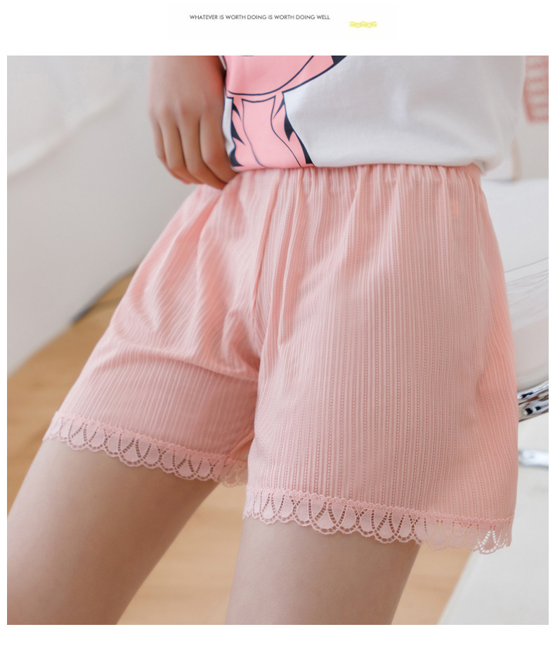 冰丝女童防走光安全裤夏季可外穿宽松蕾丝中大儿童打底短裤配裙子详情19