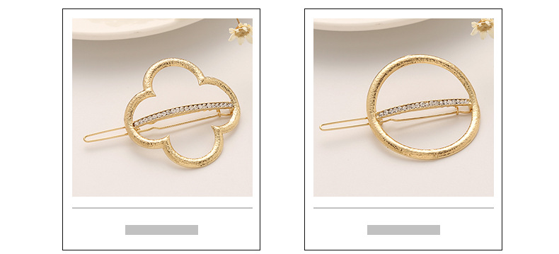 Wholesale of new Korean version headwear: geometric triangular square heart-shaped four-leaf clover hair clips, frog clips, and edge clips pic 5