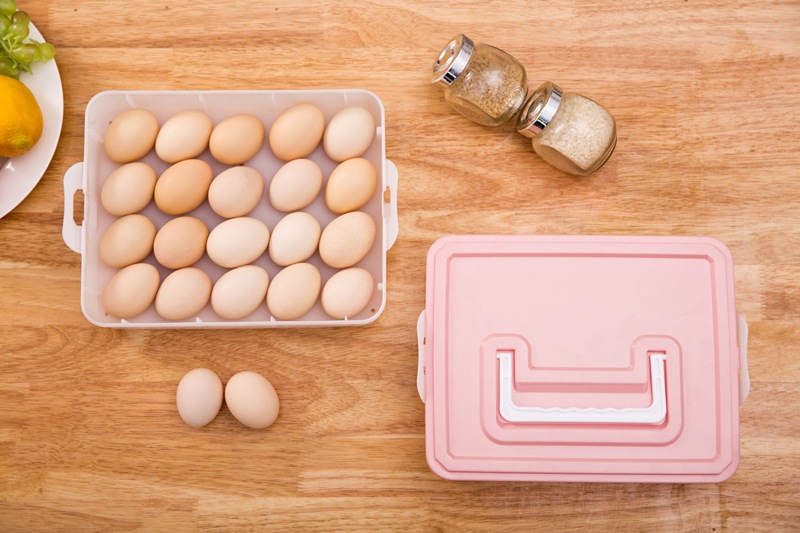 鸡蛋盒饺子盒冰箱保鲜收纳盒冻饺子馄饨盒分格托盘0750详情4