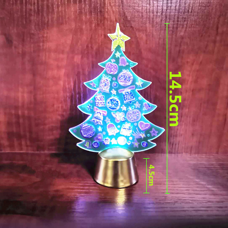 Acrylic LED festival creative decorative gifts, handicrafts, dynamic atmosphere ornaments, acrylic 3D night lights pic 8
